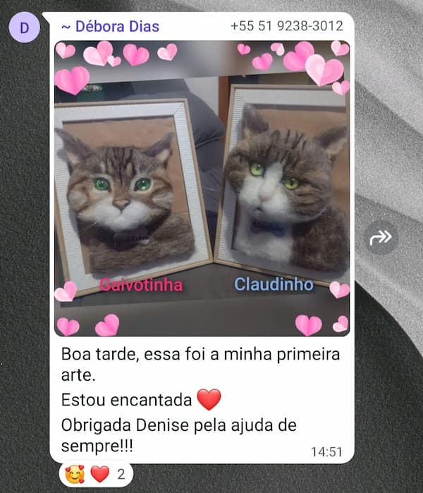 Peça criada por aluna do Curso Gato Realista